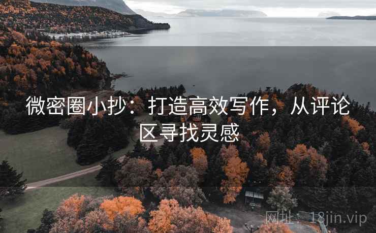 微密圈小抄：打造高效写作，从评论区寻找灵感
